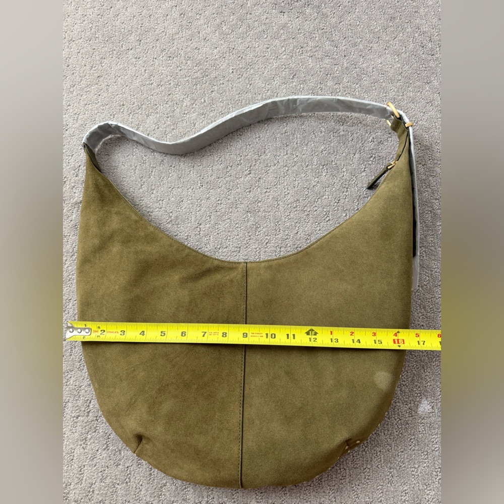 Madewell Suede Essentials Slouch Hobo Bag in Aged Olive - Picture 9 of 12